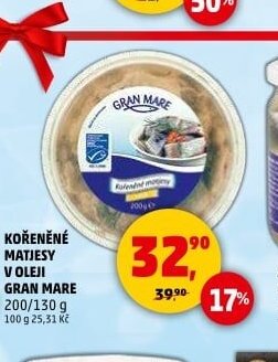 Kořeněné matjesy v oleji Gran Mare