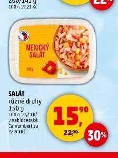 Salát různé druhy
