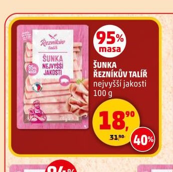ŠUNKA ŘEZNÍKŮV TALÍŘ nejvyšší jakosti 100 g