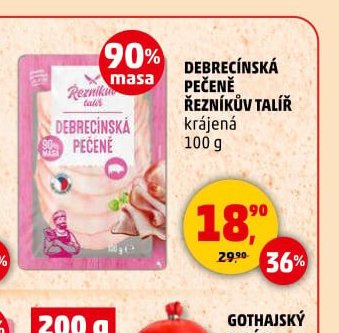 DEBRECÍNSKÁ PEČENĚ ŘEZNÍKŮV TALÍŘ krájená 100 g