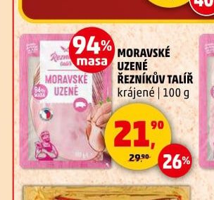 MORAVSKÉ UZENÉ ŘEZNÍKŮV TALÍŘ krájené 100 g