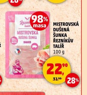 MISTROVSKÁ DUŠENÁ ŠUNKA ŘEZNÍKŮV TALÍŘ 100 g