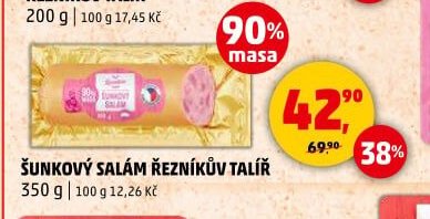 ŠUNKOVÝ SALÁM ŘEZNÍKŮV TALÍŘ 350 g