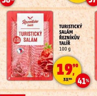 TURISTICKÝ SALÁM ŘEZNÍKŮV TALÍŘ 100 g