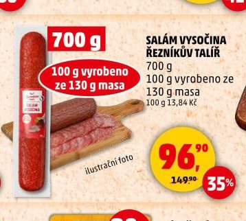 SALÁM VYSOČINA ŘEZNÍKŮV TALÍŘ 700 g