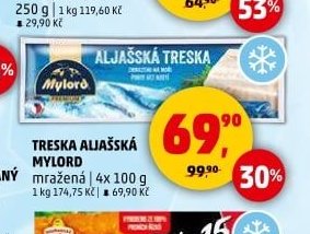 TRESKA ALJAŠSKÁ MYLORD mražená 4x 100 g