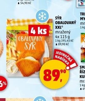 SÝR OBALOVANÝ XXL 4x 115 g