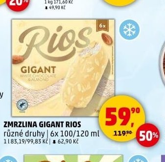 ZMRZLINA GIGANT RIOS různé druhy 6x 100/120 ml