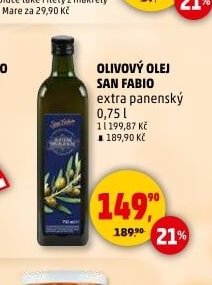 Olivový olej San Fabio - Penny Market akcniletaky.com