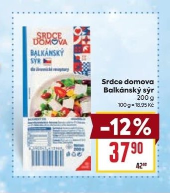 Srdce domova Balkánský sýr