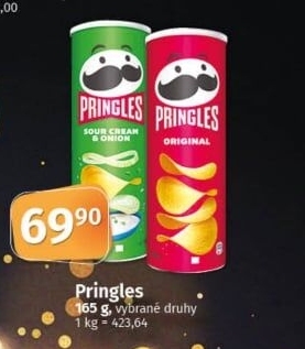 Chipsy Pringles - tubus