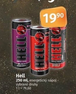 Energetický nápoj Hell
