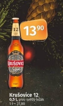 Pivo světlý ležák Královský 12° Krušovice