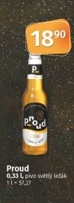 Pivo světlý ležák Proud
