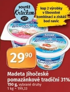 Tradiční pomazánkové Jihočeské Madeta