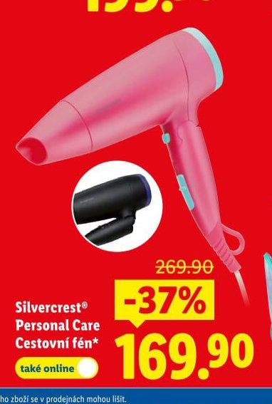 Silvercrest Personal Care Cestovní fén