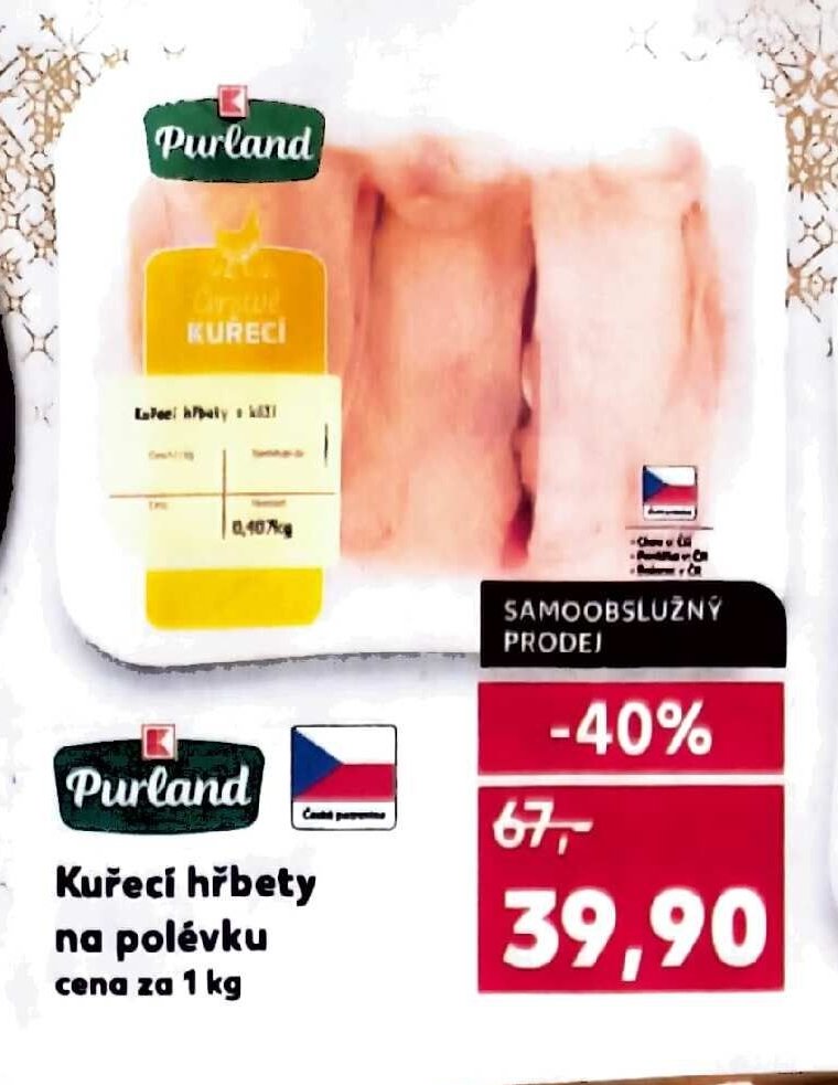 Purland Kuřecí hřbety na polévku