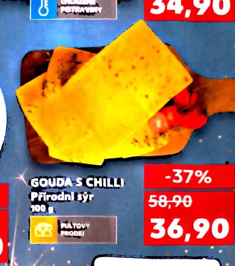 GOUDA S CHILLI Přírodní sýr