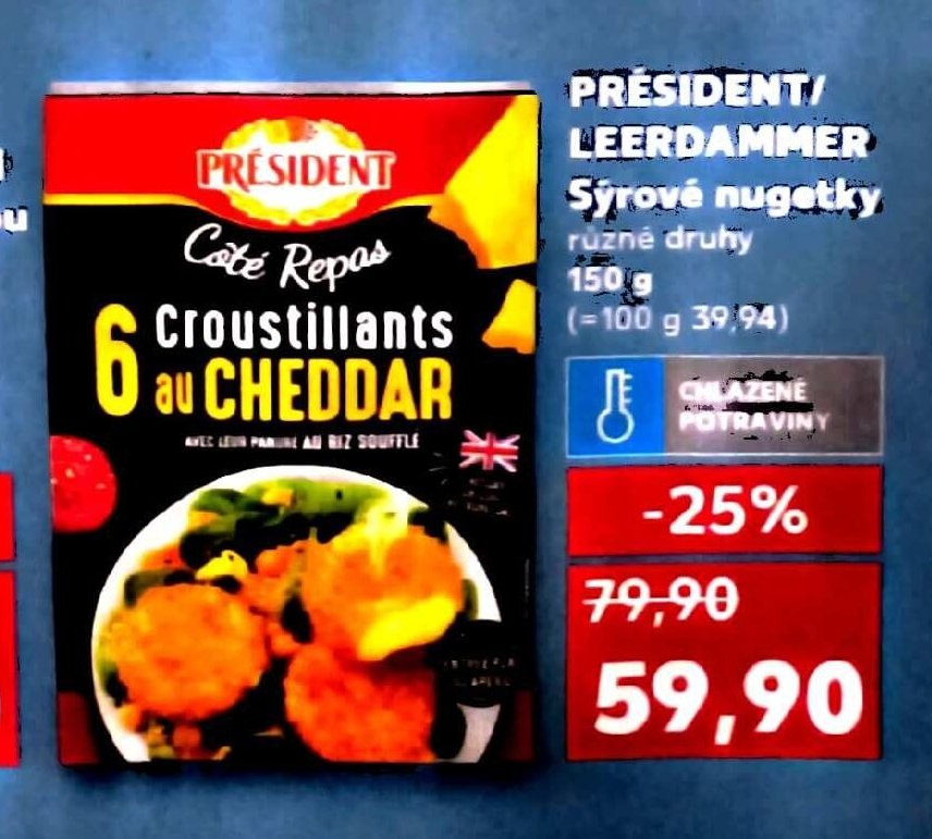 PRÉSIDENT/LEERDAMMER Sýrové nugetky