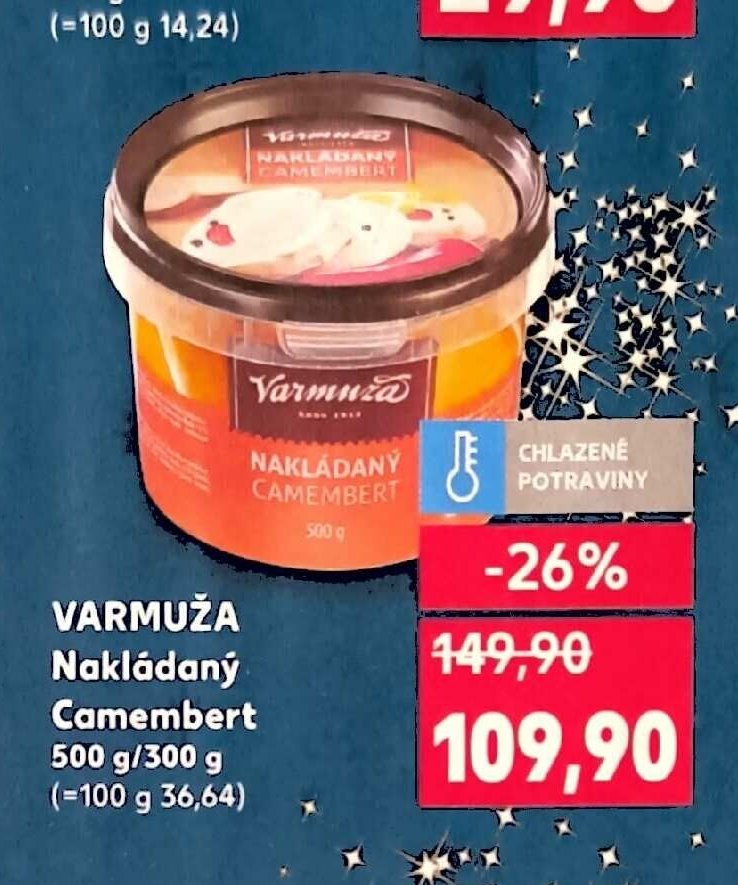 VARMUŽA Nakládaný Camembert 500 g/300 g - Kaufland akcniletaky.com