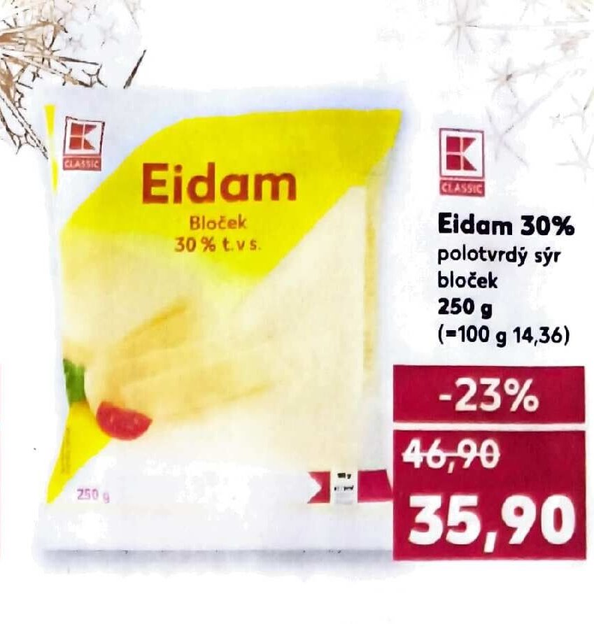 CLASSIC Eidam polotvrdý sýr bloček
