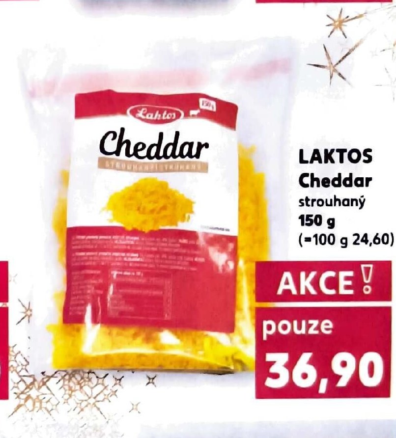 LAKTOS Cheddar strouhaný