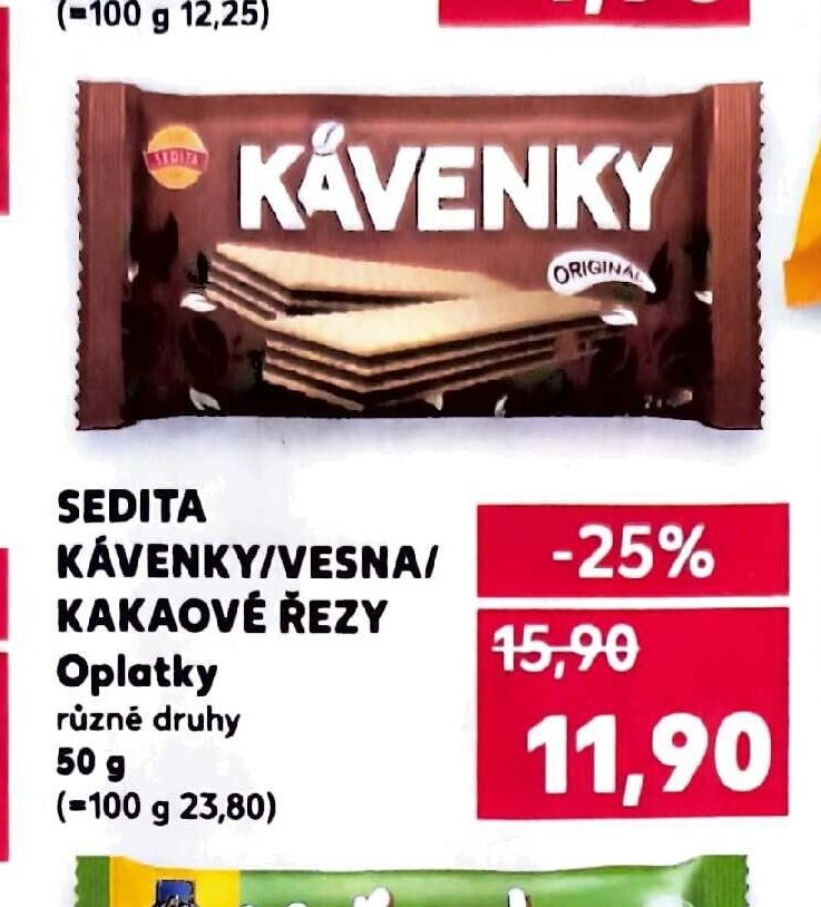 SEDITA KÁVENKY/VESNA/KAKAOVÉ ŘEZY Oplatky - Kaufland akcniletaky.com