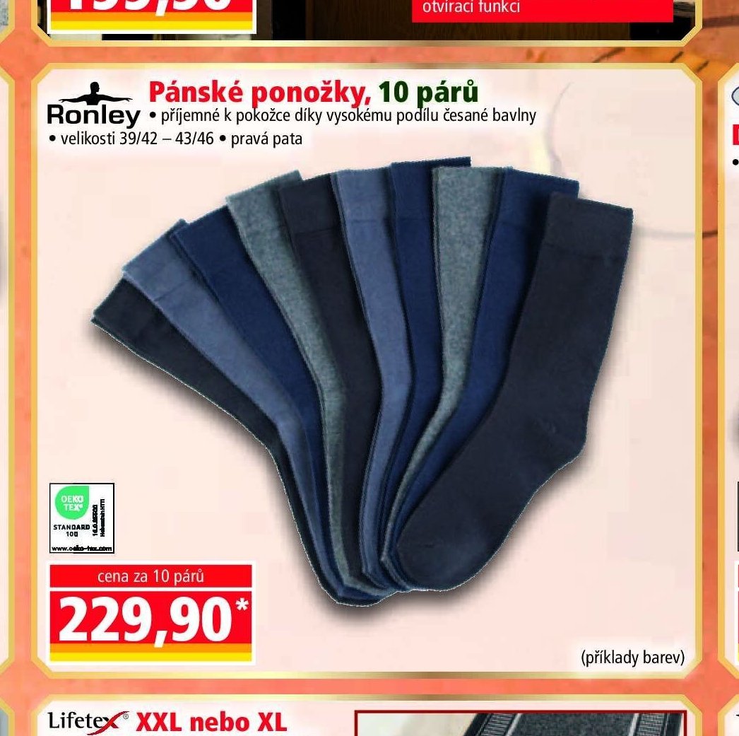 Pánské ponožky, 10 párů
