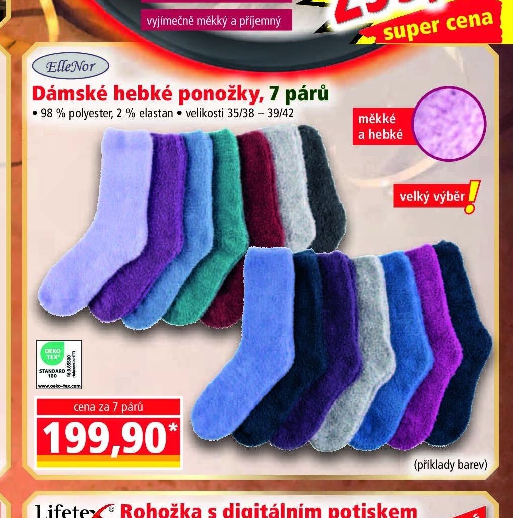 Dámské hebké ponožky, 7 párů