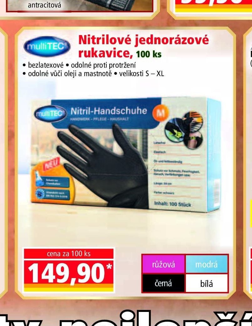 Nitrilové jednorázové rukavice