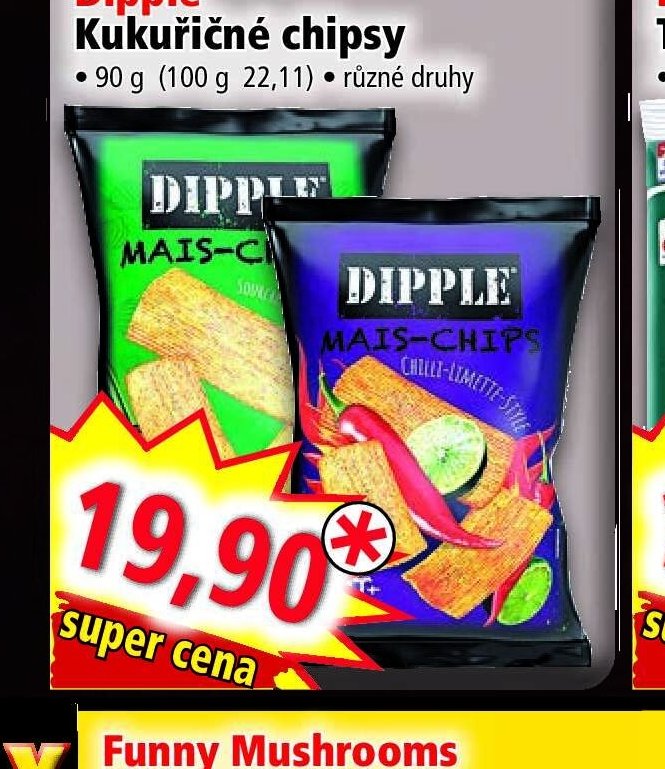 Dipple Kukuřičné chipsy