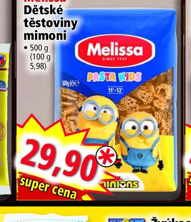 Melissa Dětské těstoviny mimoni