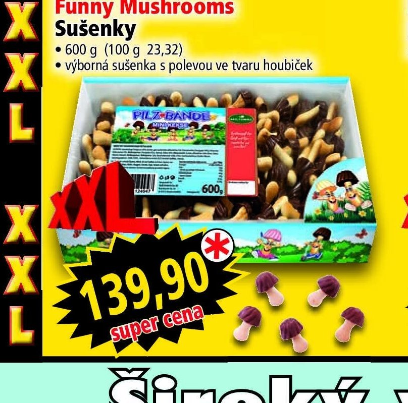 Funny Mushrooms Sušenky