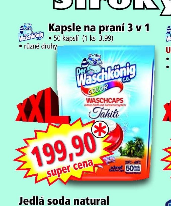 Kapsle na praní 3 v 1