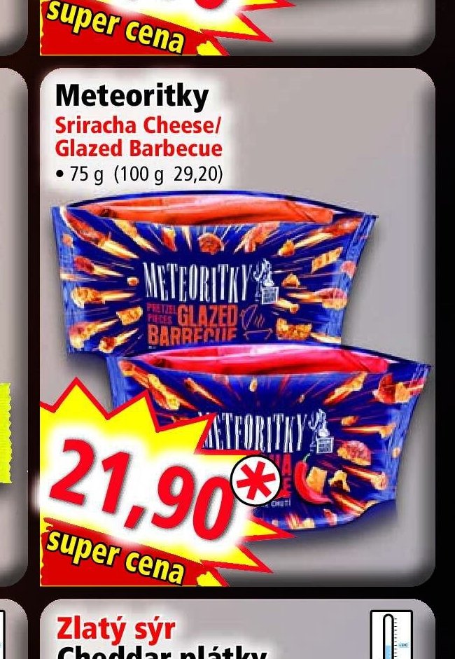Meteoritky Sriracha Cheese/Glazed Barbecue - Norma akcniletaky.com