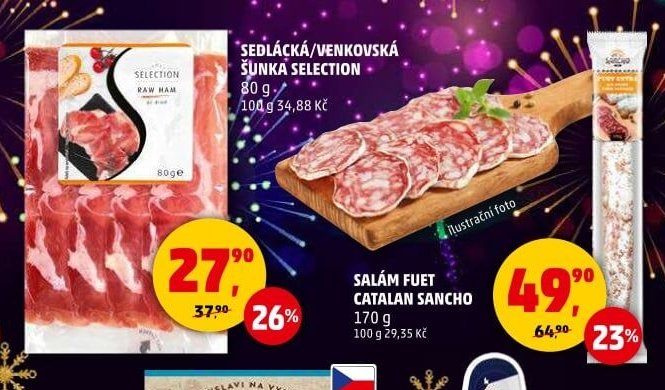 SEDLÁCKÁ/VENKOVSKÁ ŠUNKA SELECTION 80 g