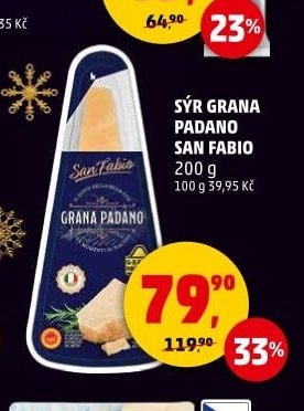SÝR GRANA PADANO SAN FABIO 200 g
