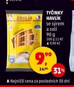 TYČINKY HAVLÍK se sýrem a solí