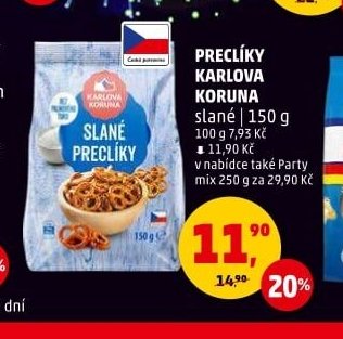 PRECLÍKY KARLOVA KORUNA slané
