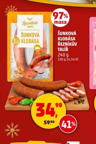 ŠUNKOVÁ KLOBÁSA ŘEZNÍKŮV TALÍŘ