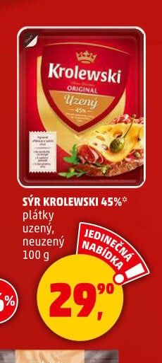 SÝR KROLEWSKI 45% plátky