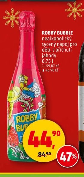 Robby Bubble nealkoholický sycený nápoj 0,75 l