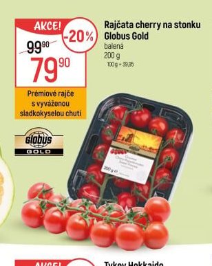 Rajčata cherry na stonku Globus Gold
