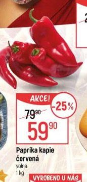 Paprika kapie červená