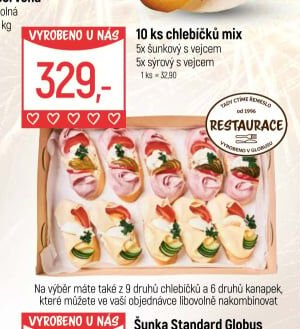 10 ks chlebíčků mix