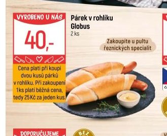 Párek v rohlíku Globus