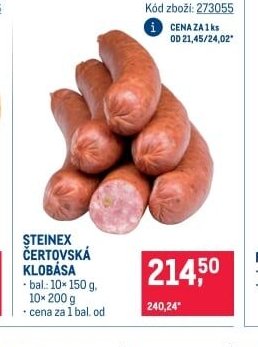 STEINEX ČERTOVSKÁ KLOBÁSA