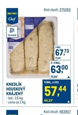KNEDLÍK HOUSKOVÝ KRÁJENÝ