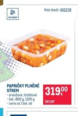PAPRIČKY PLNĚNÉ SÝREM