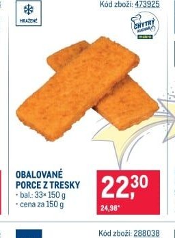 Obalované porce z tresky